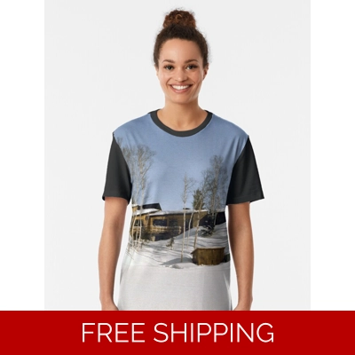 Le Studio Graphic T-Shirt Building From Lake Perry